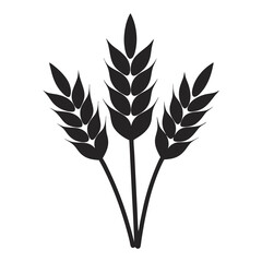 Silhouette image of a bunch of wheat seeds