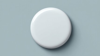 Button pin badge. White blank badge mockup. Realistic vector 3d pin button, no logos, no brands