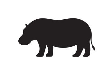 Fototapeta premium Hippopotamus silhouette.