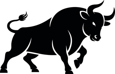 bull silhouette vector