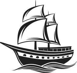 Classic Sailing Ship Illustration Vintage Nautical Vessel Design