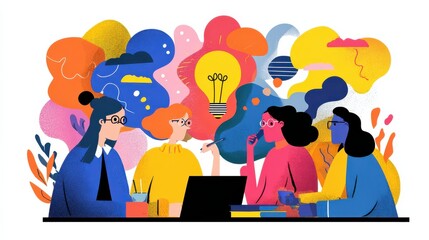 Team communication abstract concept vector illustration set. Meeting and brainstorm, online meetup, corporate presentation, creative ideas and solutions, teamwork, conference call abstract metaphors.