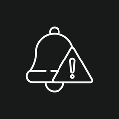 Critical Notification Bell and Warning Icon for Urgent System Alerts, Security Messages, and Action Required Reminders