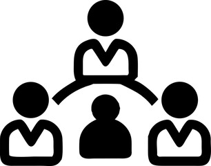 Yoga meditation vector icons: diverse people silhouettes illustrate business and family concepts