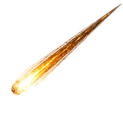 A meteor isolated on white background -made from AI