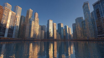 Fototapeta premium There are many tall buildings in large cities