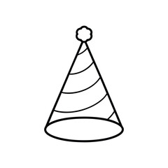 Fototapeta premium party hat line art