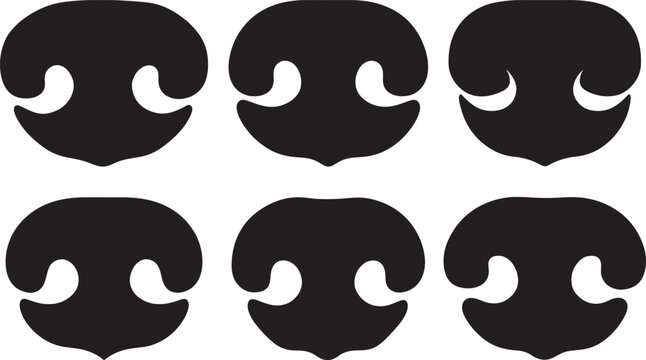 Dog nose silhouette vector illustration