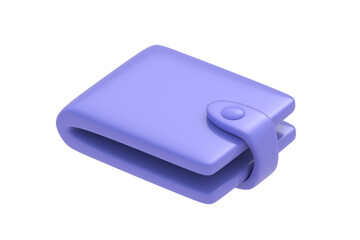 Wallet for money isolated on white background. Pocket for cash. 3d render