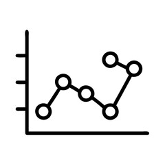 Line graph with increasing and decreasing trends for data analysis