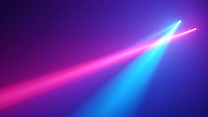 Vibrant Pink and Blue Neon Lights Crossing Abstract Light Beams Background