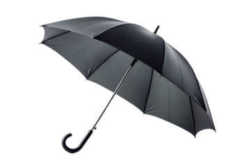 Isolated black or red umbrellas provide protection from rain on a white background, an essential weather accessory