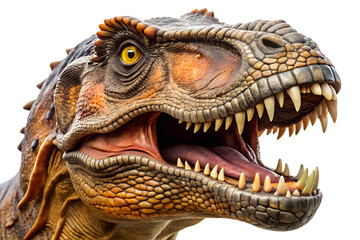 Close-up portrait of a wild green iguana, a reptile with dragon-like scales, showcasing its vibrant eye and intricate skin