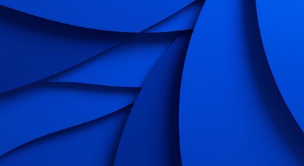 Deep Blue Abstract Layers: Intricate Geometric Shapes