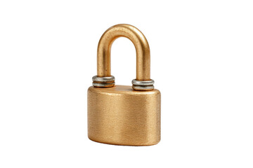 Naklejka premium PNG Golden brass padlock on black background with silver accents