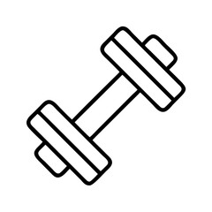 Minimalist vector illustration of a dumbbell for fitness and exercise icon