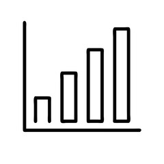 Hand Drawn Style Bar Chart Illustration Showing Progressive Growth and Development