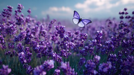 plant lavender violet field beauty summer purple nature flower butterfly