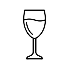 A Simple Wine Glass Icon Illustrating Elegance and Celebration with Minimalism