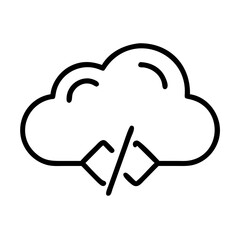 Cloud Computing with Programming Code Icon, Symbolizing CloudBased Development