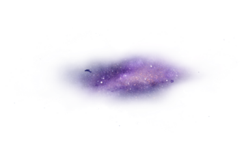 PNG Colorful cosmic nebula with purple and blue hues in space