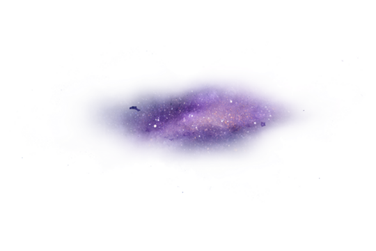 PNG Colorful cosmic nebula with purple and blue hues in space