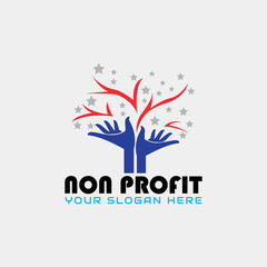 Fototapeta premium non profit charity logo design vector