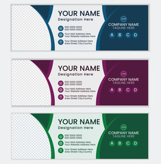 Corporate Email Signature Template | Professional EPS Footer Design