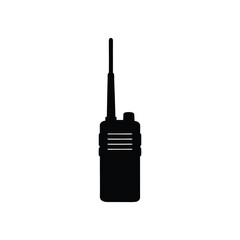 A walkie talkie silhouette silhouette vector art illustration