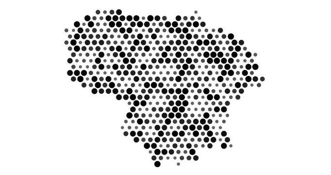 Lithuania Pixel Dot Art Animation