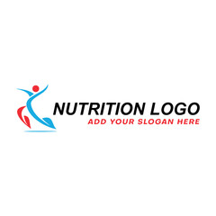 dieting nutrition logo design vector