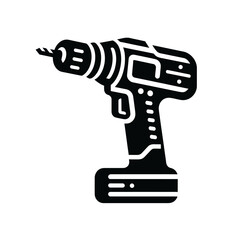 vector illustration of a drill