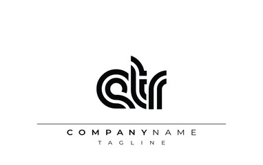 ETR Creative Unique Modern Letter Logo Design. Stylized logo featuring a unique letter design, presenting abstract minimalist aesthetics and modern appeal.