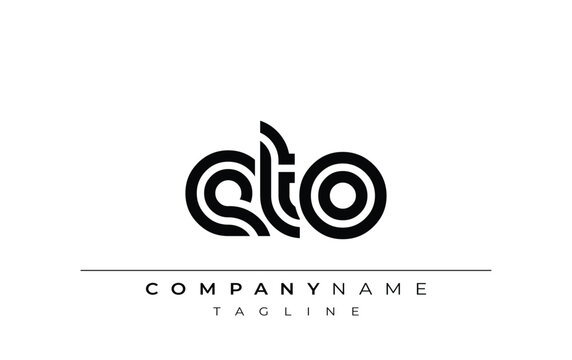 ETO Creative Unique Modern Letter Logo Design. Stylized logo featuring a unique letter design, presenting abstract minimalist aesthetics and modern appeal.