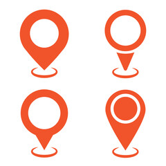 Set of location pin icons. location pin place marker. Location icon. Map marker pointer icon set. Modern map markers. Pin icon vector isolated on white background. 
