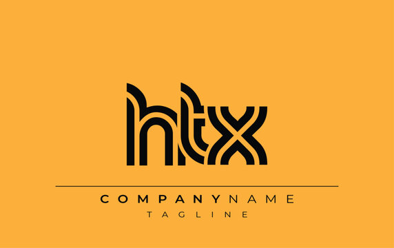 HTX Creative Unique Modern Letter Logo Design. Stylized logo featuring a unique letter design, presenting abstract minimalist aesthetics and modern appeal.