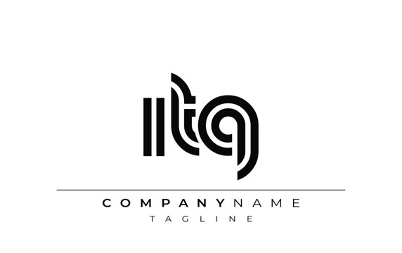 ITQ Creative Unique Modern Letter Logo Design. Stylized logo featuring a unique letter design, presenting abstract minimalist aesthetics and modern appeal.