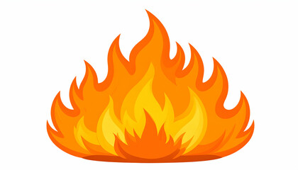 Fiery flames with orange, and vector art.