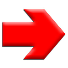 red arrow isolated on white
