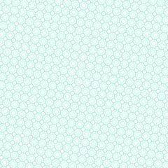 Repeating light teal circles and lines create a geometric pattern, offering a delicate, intricate design that is modern and fresh.