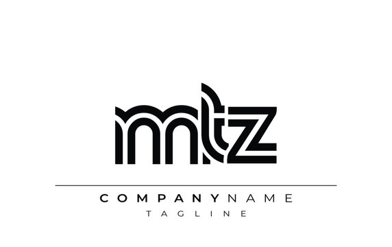 MTZ Creative Unique Modern Letter Logo Design. Stylized logo featuring a unique letter design, presenting abstract minimalist aesthetics and modern appeal.