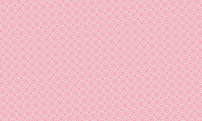Soft pastel circles pattern with interlocking geometric shapes creates a light and delicate decorative repeat for backgrounds