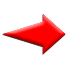 red arrow isolated on white