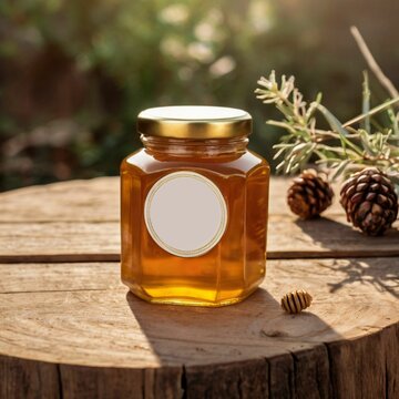 jar of honey Mockup