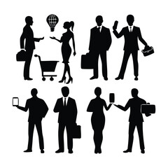 silhouettes of people