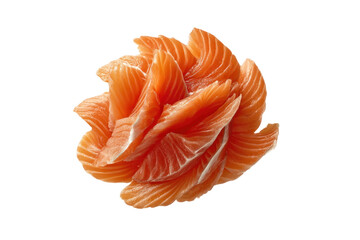 PNG Fresh sliced salmon sashimi with black background