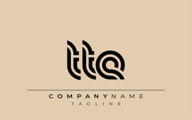 Fototapeta premium TTE Creative Unique Modern Letter Logo Design. Stylized logo featuring a unique letter design, presenting abstract minimalist aesthetics and modern appeal.