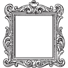 Elegant Vintage Square Frame Design for Graphic Art