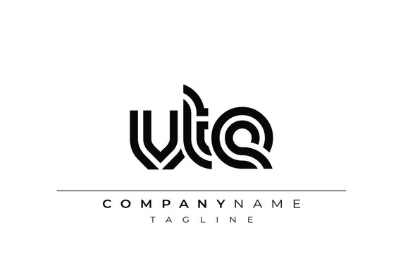 VTE Creative Unique Modern Letter Logo Design. Stylized logo featuring a unique letter design, presenting abstract minimalist aesthetics and modern appeal.
