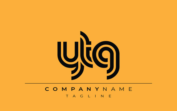 YTG Creative Unique Modern Letter Logo Design. Stylized logo featuring a unique letter design, presenting abstract minimalist aesthetics and modern appeal.